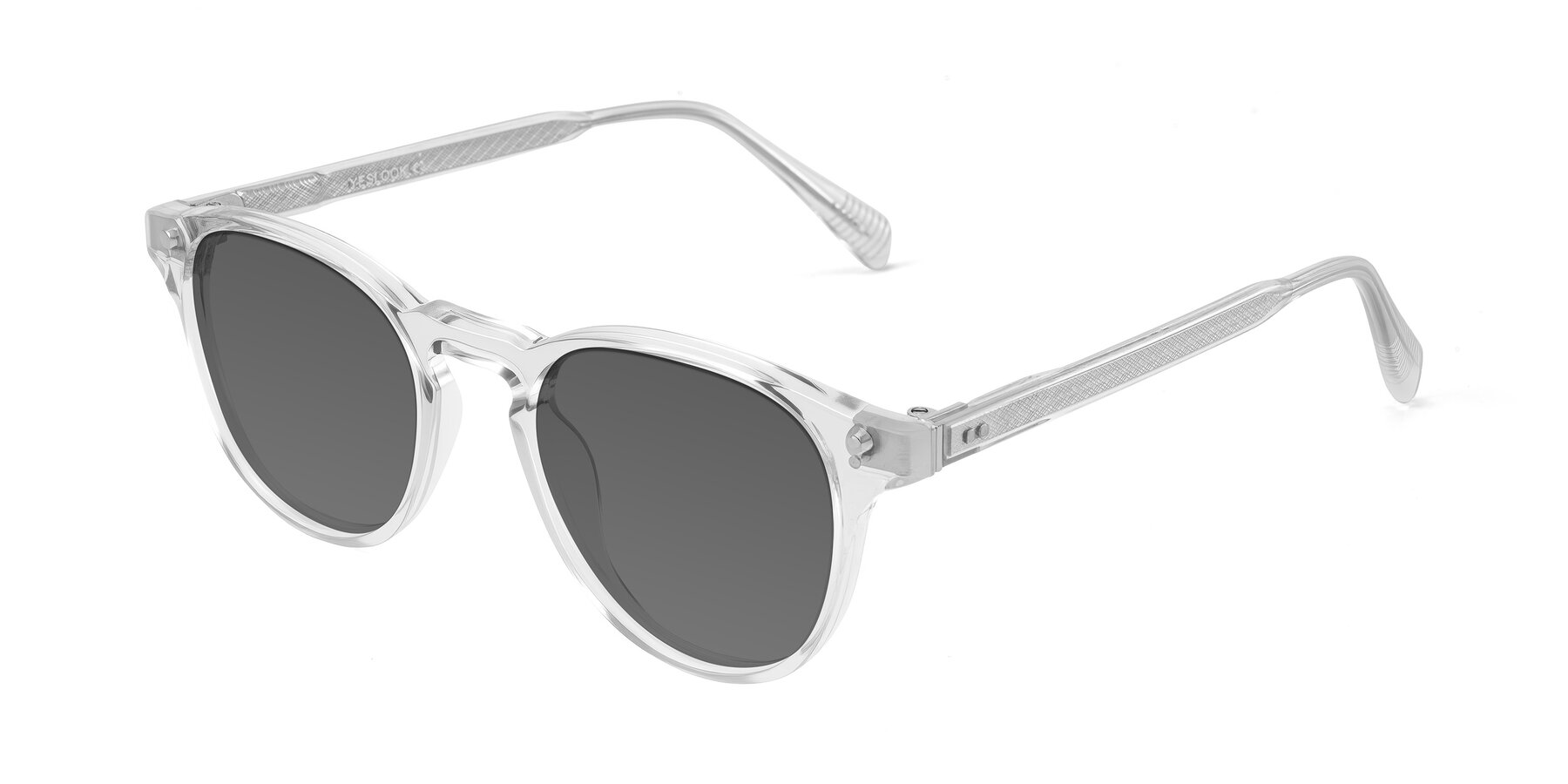 Angle of Dayen in Clear with Medium Gray Tinted Lenses