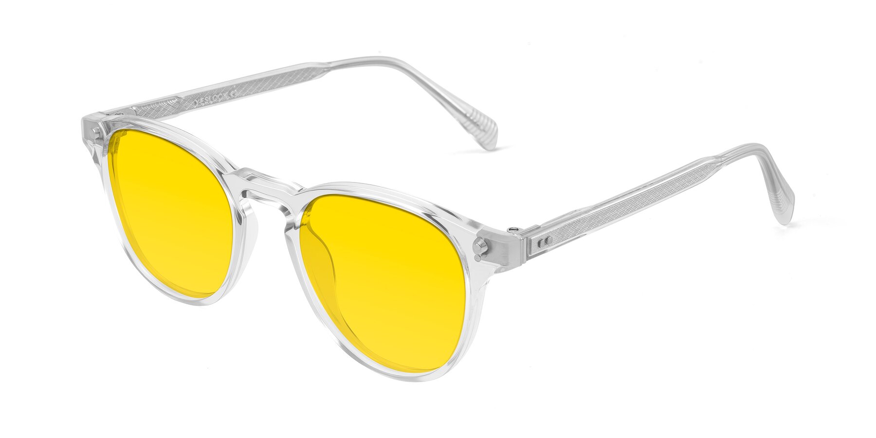 Angle of Dayen in Clear with Yellow Tinted Lenses