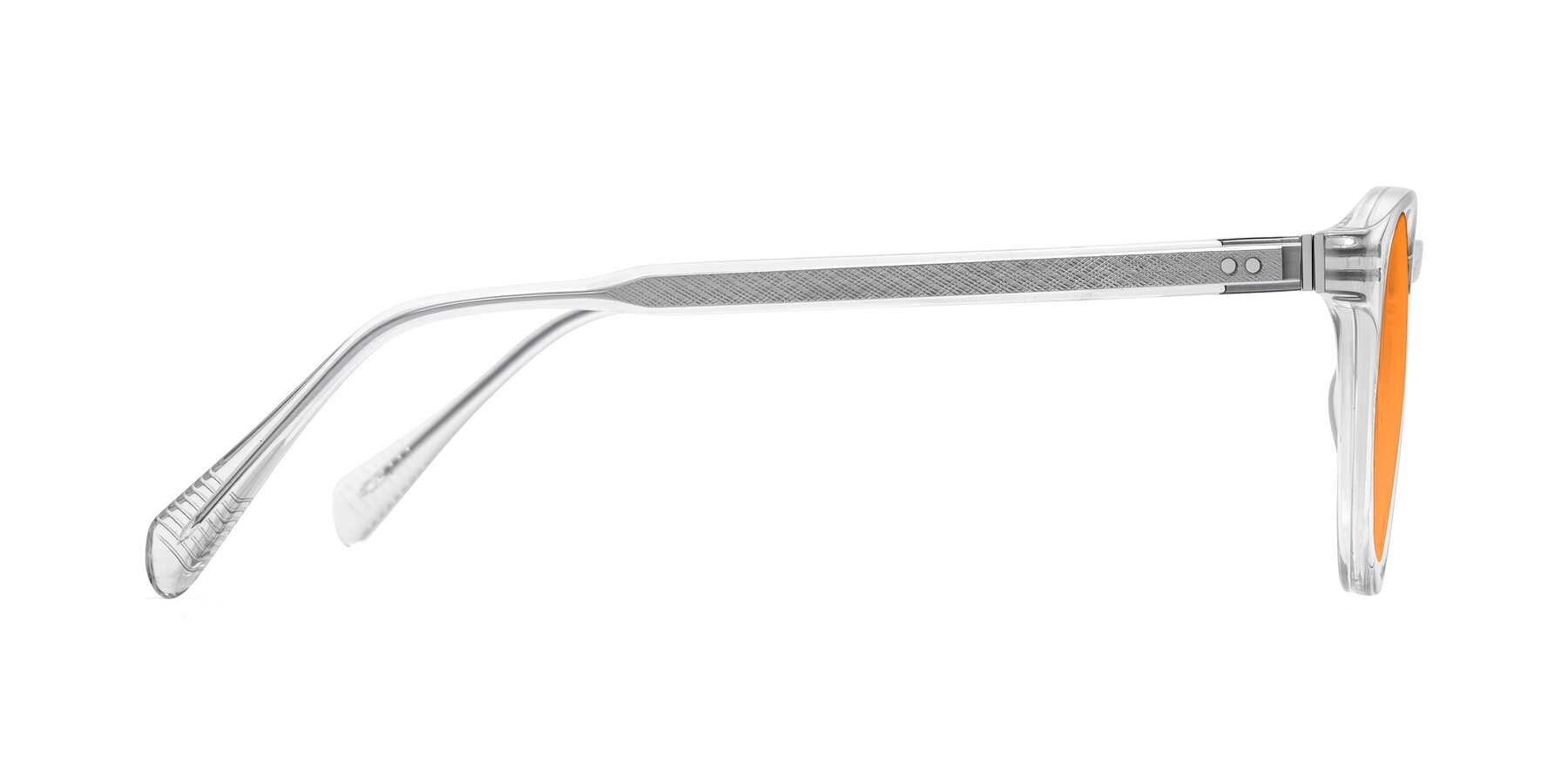 Side of Dayen in Clear with Orange Tinted Lenses