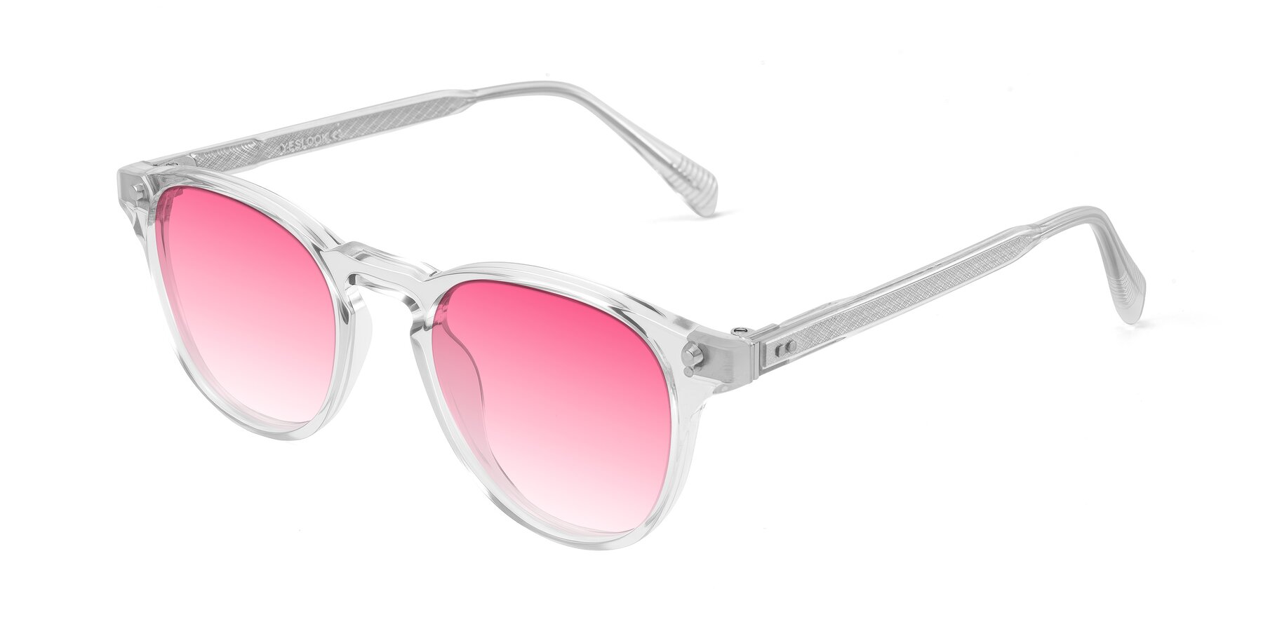 Angle of Dayen in Clear with Pink Gradient Lenses