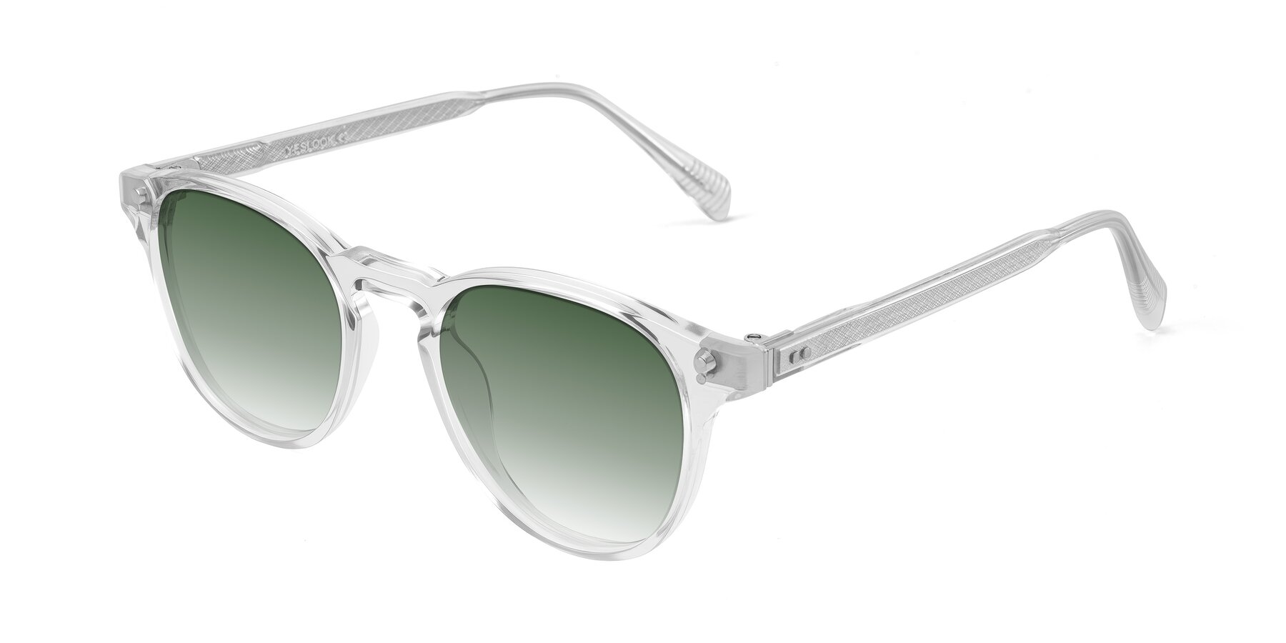 Angle of Dayen in Clear with Green Gradient Lenses