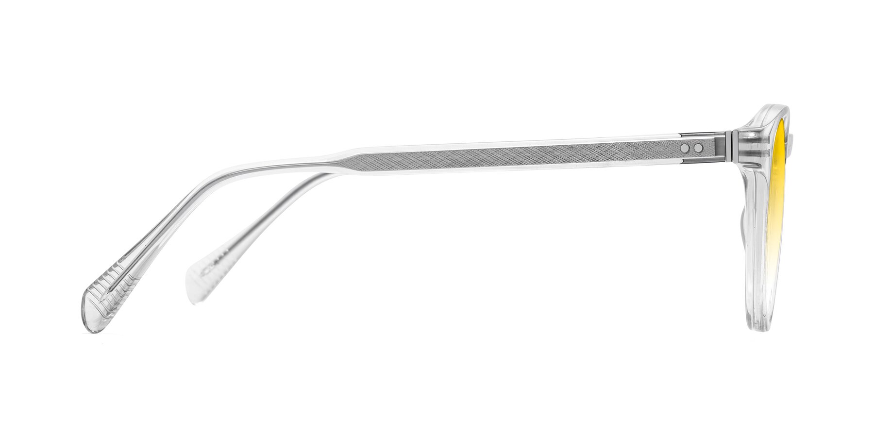 Side of Dayen in Clear with Yellow Gradient Lenses