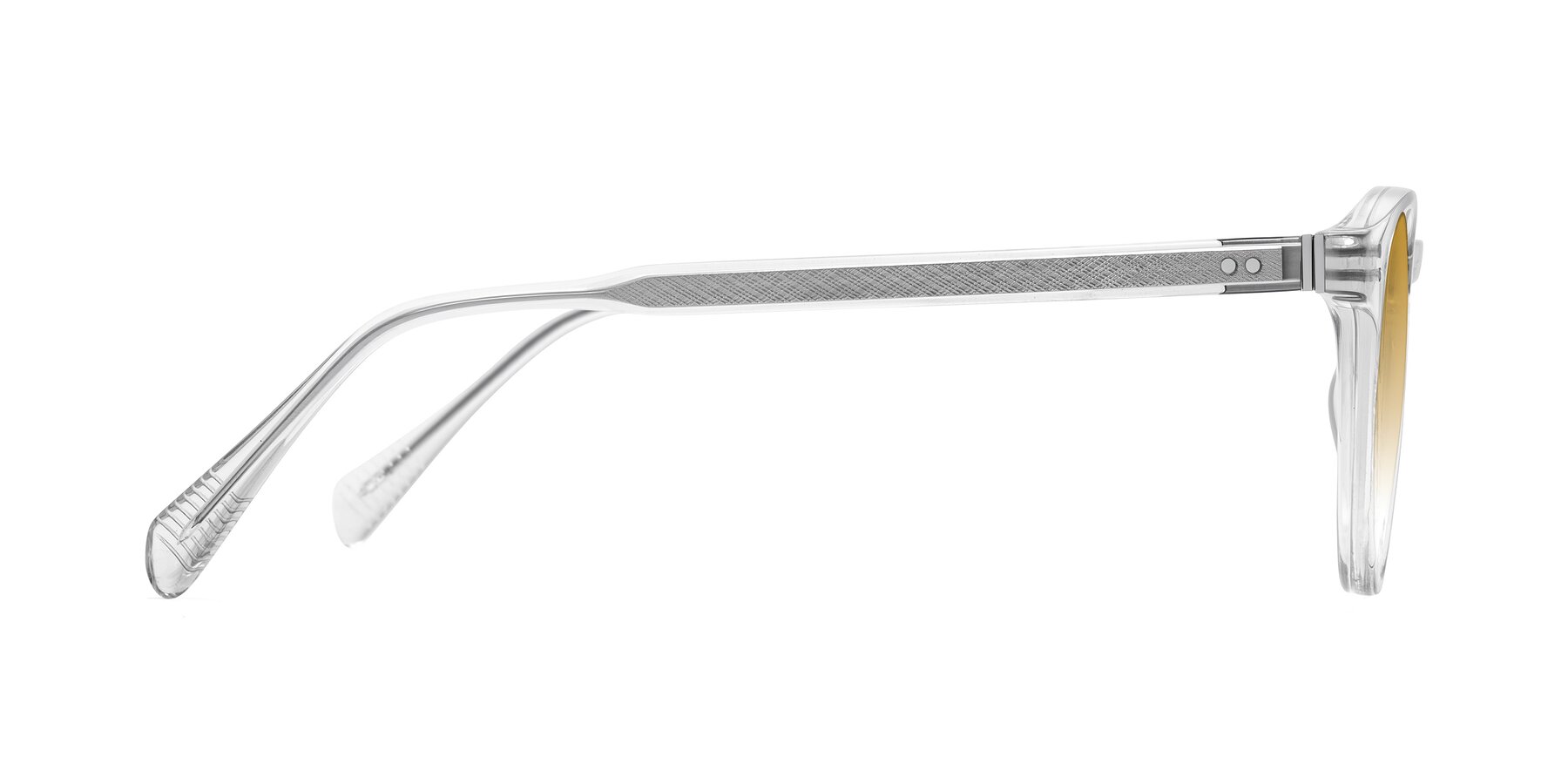 Side of Dayen in Clear with Champagne Gradient Lenses