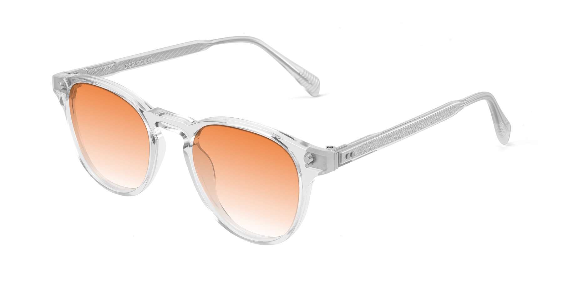 Angle of Dayen in Clear with Orange Gradient Lenses