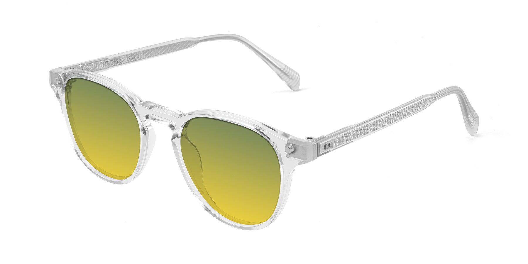 Angle of Dayen in Clear with Green / Yellow Gradient Lenses