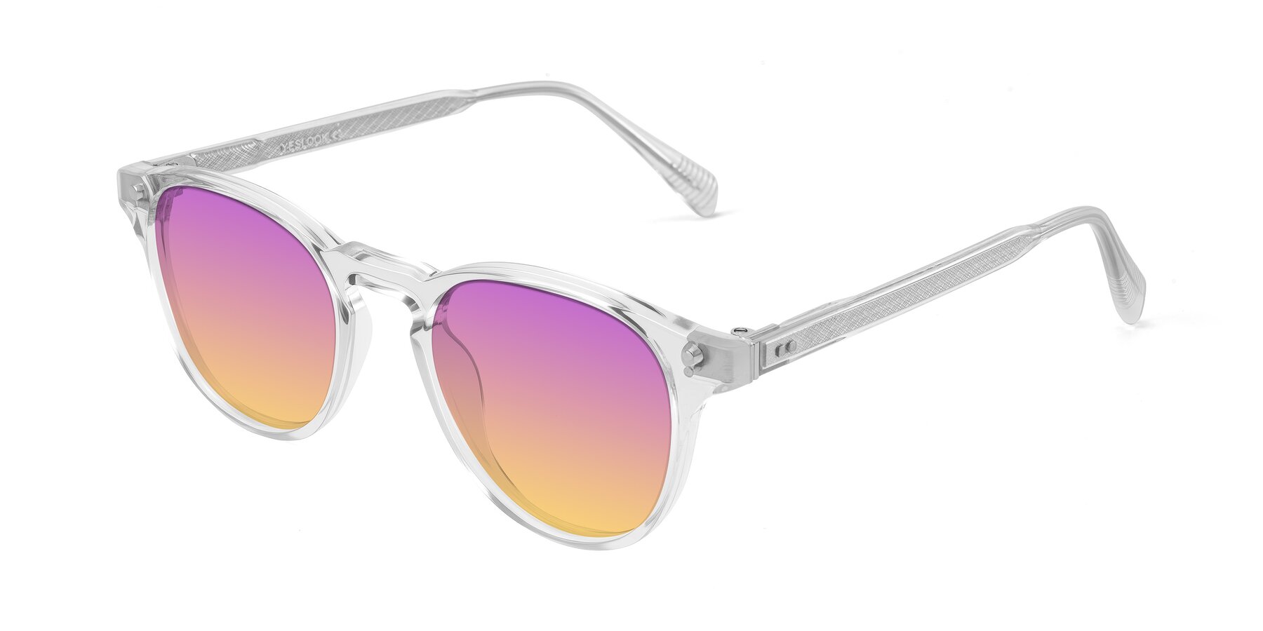 Angle of Dayen in Clear with Purple / Yellow Gradient Lenses