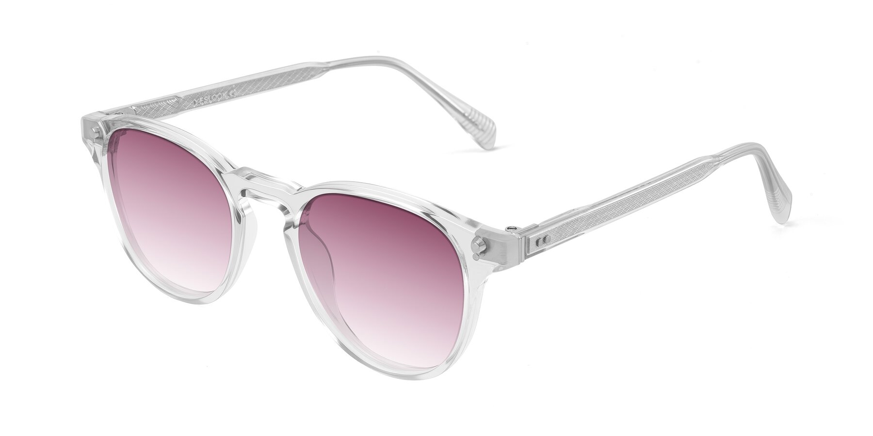 Angle of Dayen in Clear with Wine Gradient Lenses