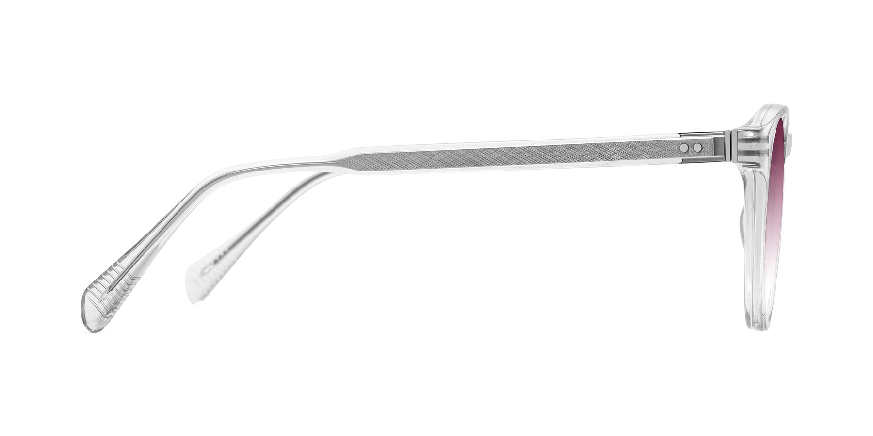 Side of Dayen in Clear with Wine Gradient Lenses