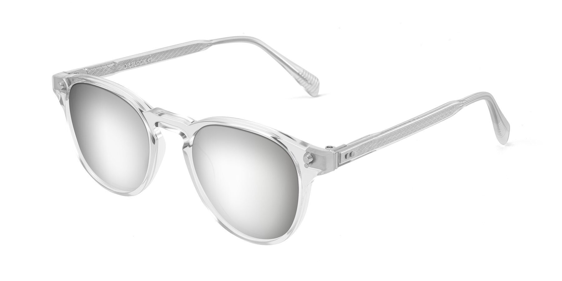 Angle of Dayen in Clear with Silver Mirrored Lenses