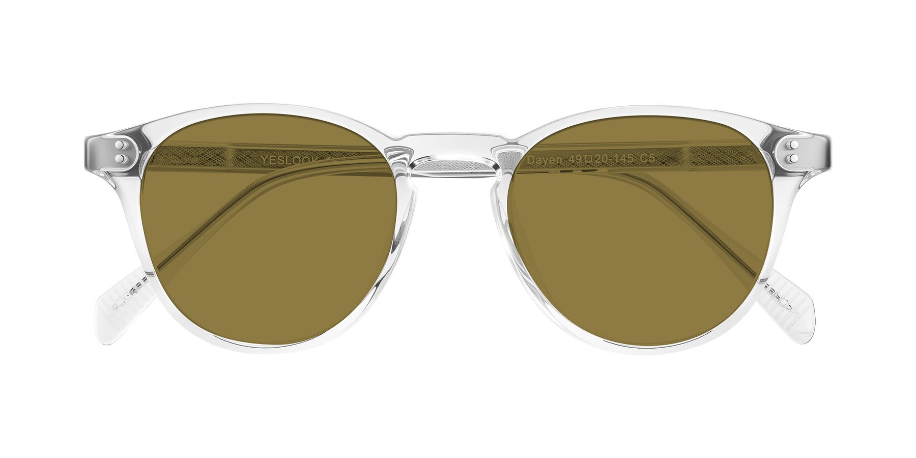 Folded Front of Dayen in Clear with Brown Polarized Lenses