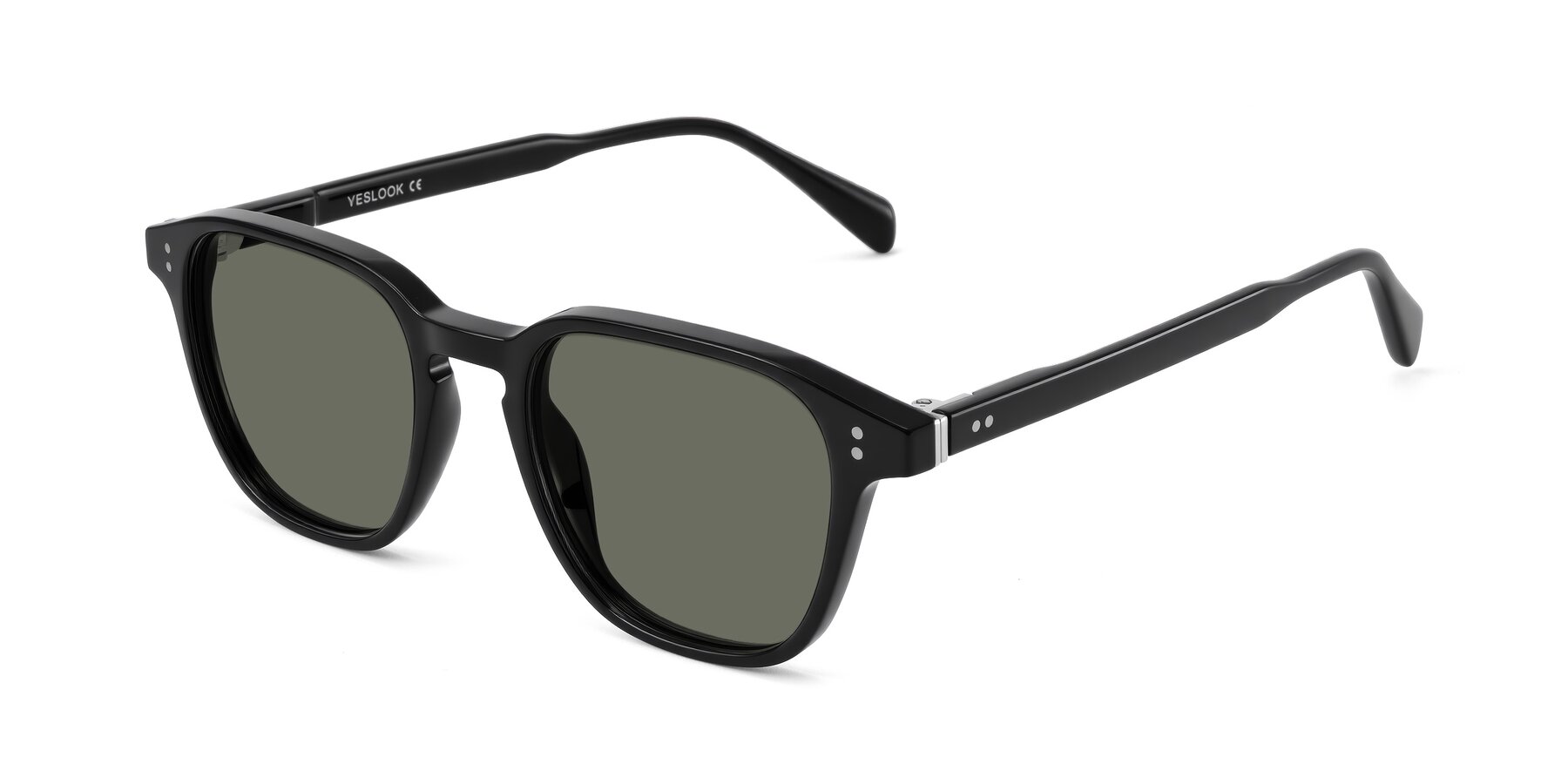 Angle of Huites in Black with Gray Polarized Lenses
