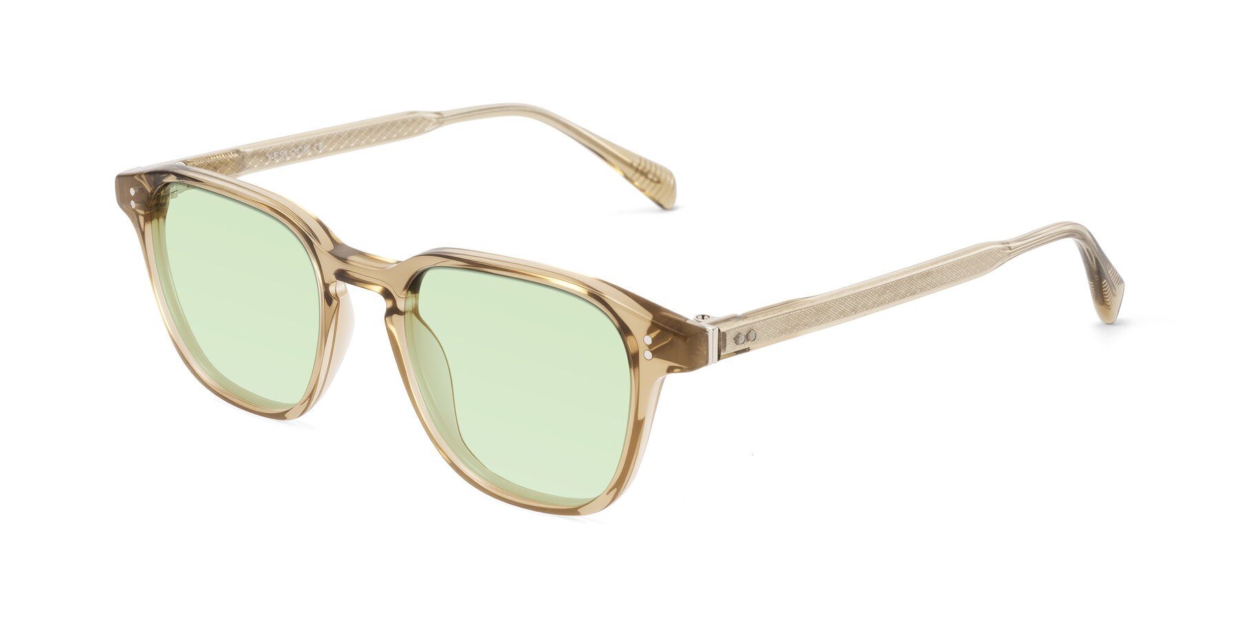 Angle of Huites in Champagne with Light Green Tinted Lenses