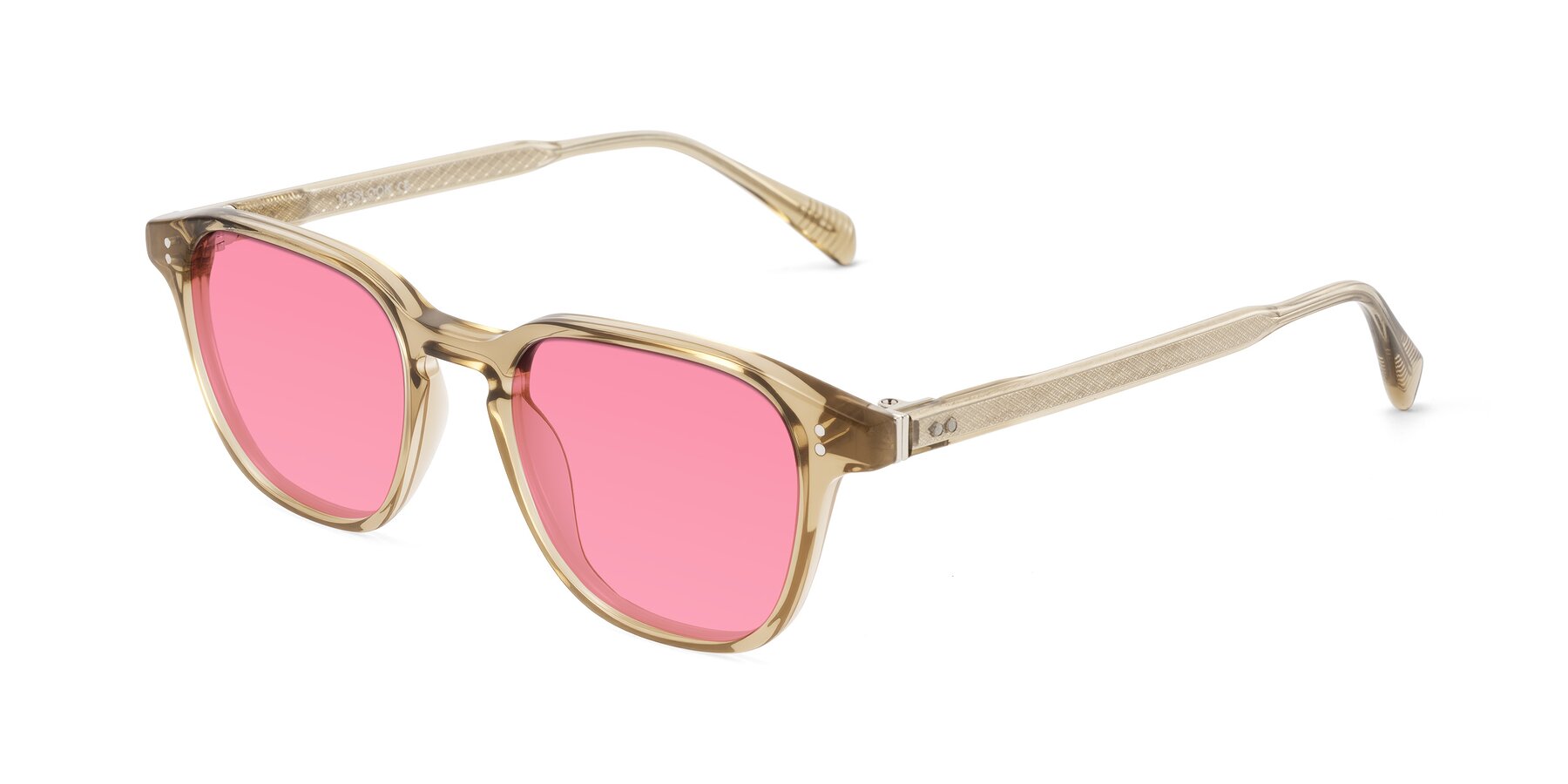 Angle of Huites in Champagne with Pink Tinted Lenses