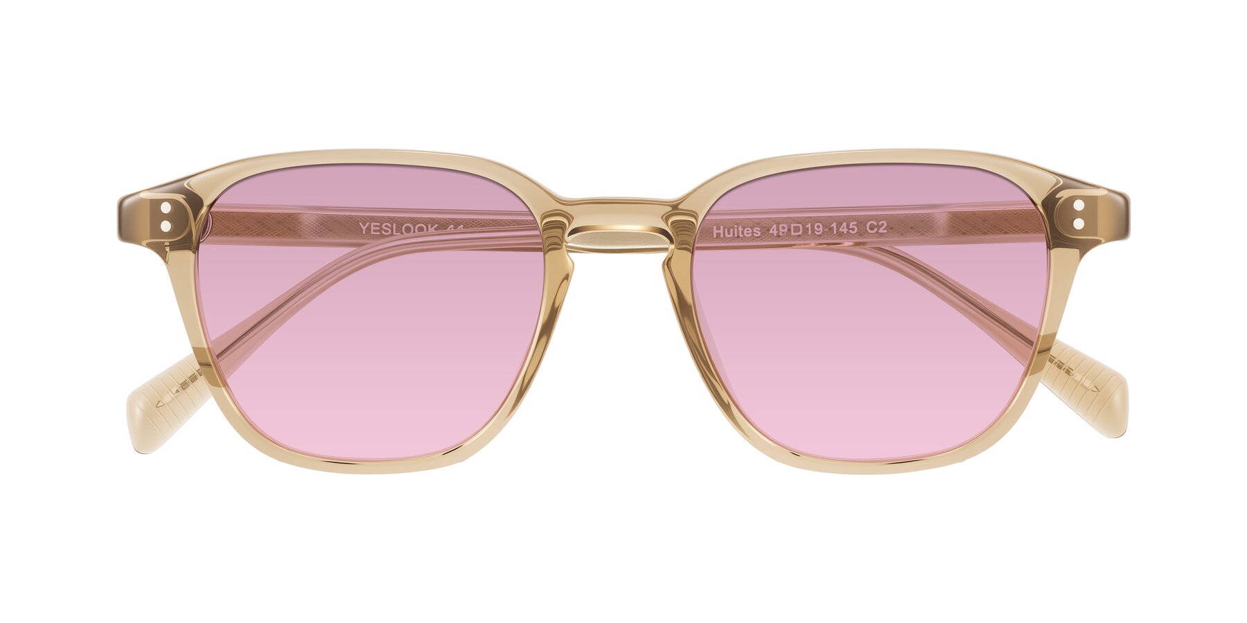 Folded Front of Huites in Champagne with Light Wine Tinted Lenses