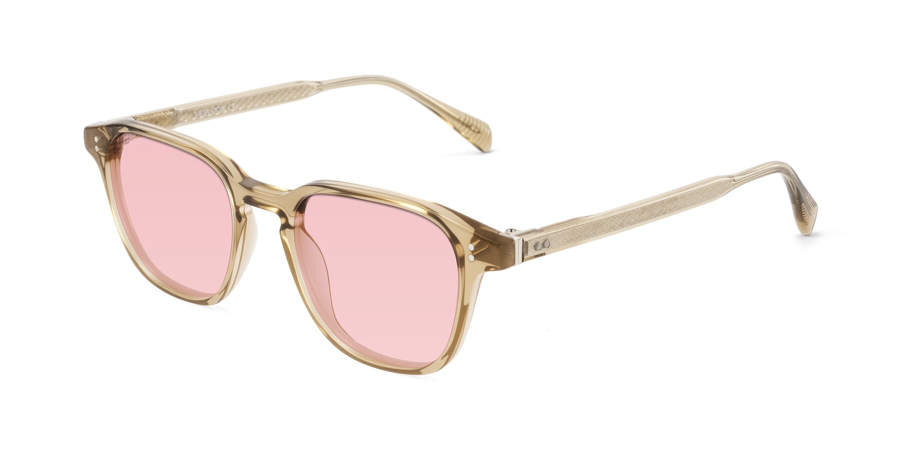 Angle of Huites in Champagne with Light Garnet Tinted Lenses