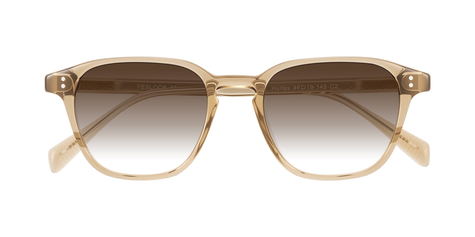 Folded Front of Huites in Champagne with Brown Gradient Lenses