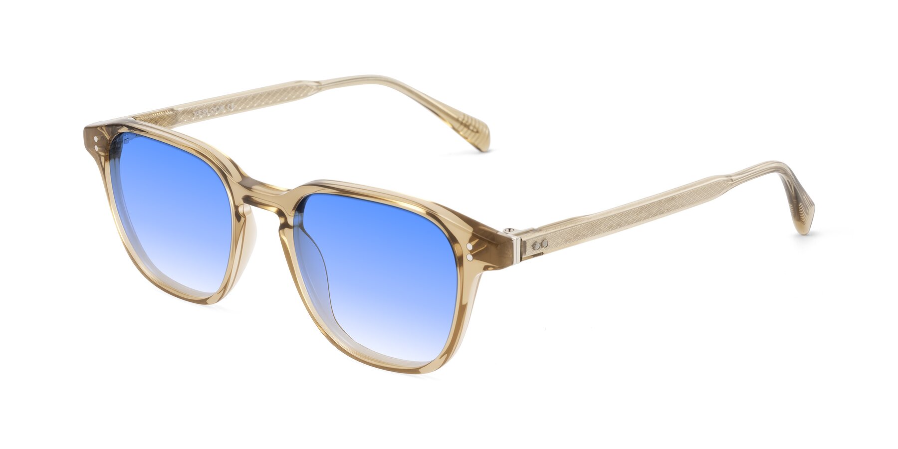Angle of Huites in Champagne with Blue Gradient Lenses