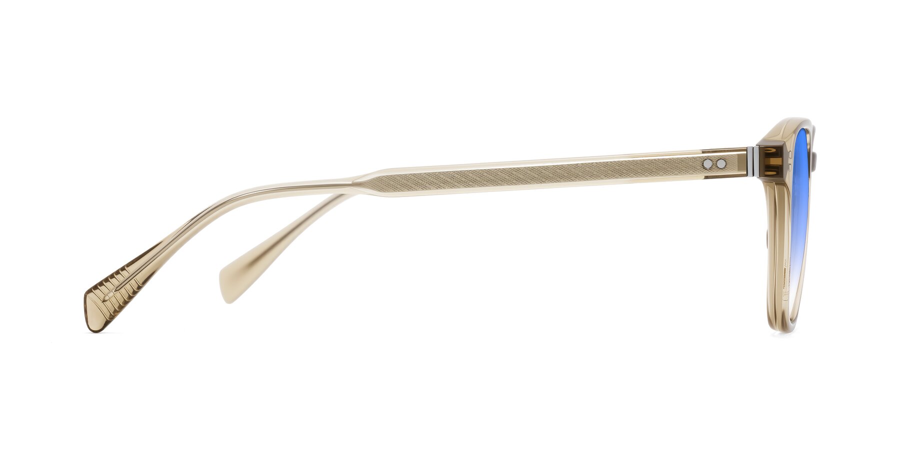 Side of Huites in Champagne with Blue Gradient Lenses