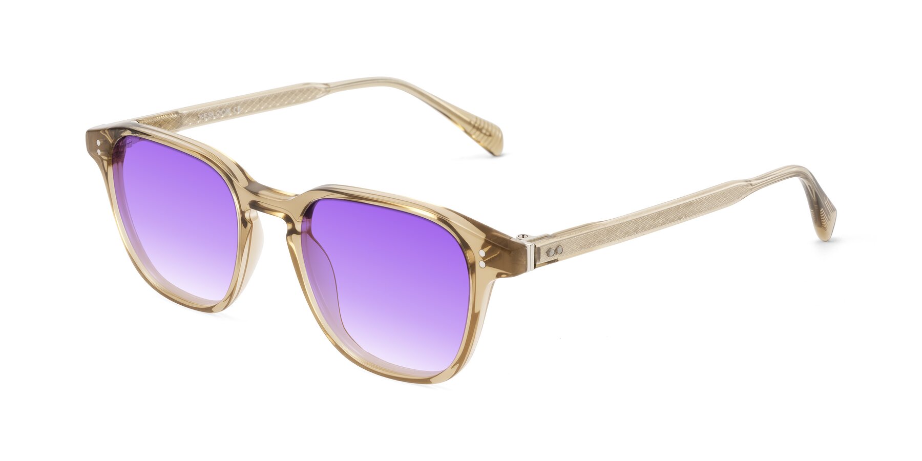 Angle of Huites in Champagne with Purple Gradient Lenses