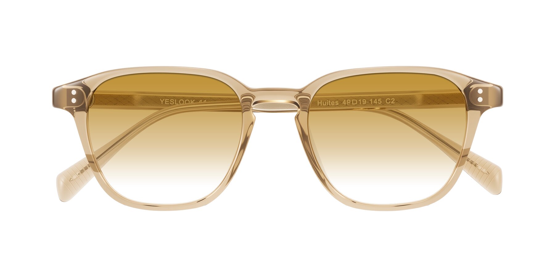 Folded Front of Huites in Champagne with Champagne Gradient Lenses
