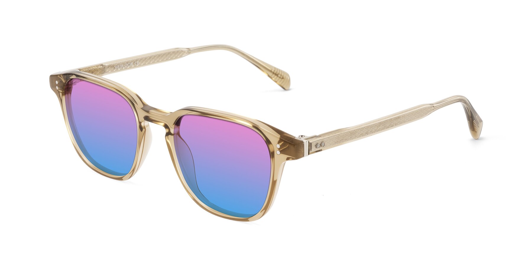 Angle of Huites in Champagne with Pink / Blue Gradient Lenses
