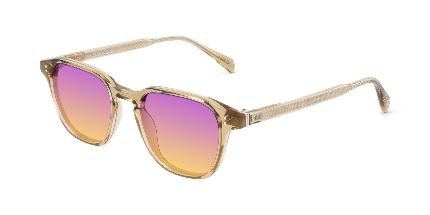 Angle of Huites in Champagne with Purple / Yellow Gradient Lenses