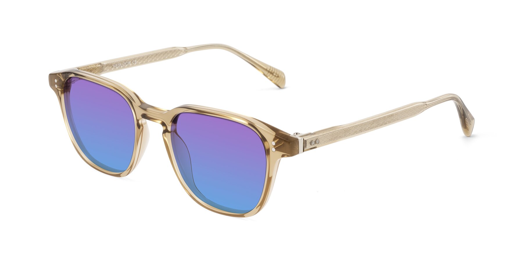 Angle of Huites in Champagne with Purple / Blue Gradient Lenses