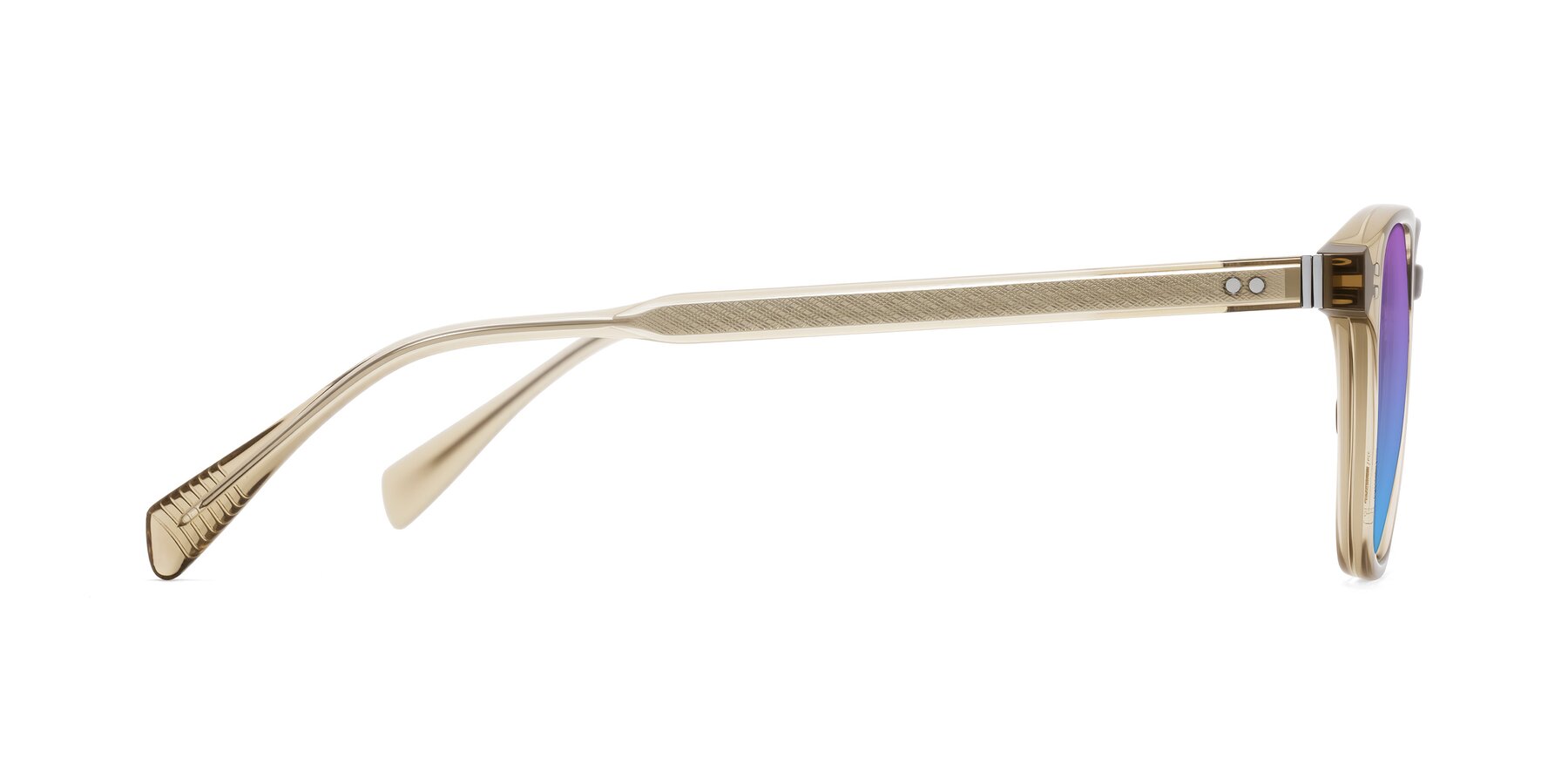 Side of Huites in Champagne with Purple / Blue Gradient Lenses