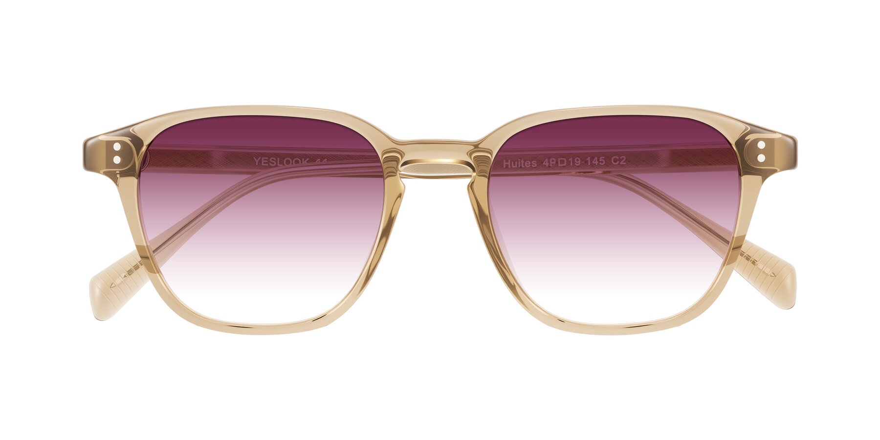 Folded Front of Huites in Champagne with Wine Gradient Lenses
