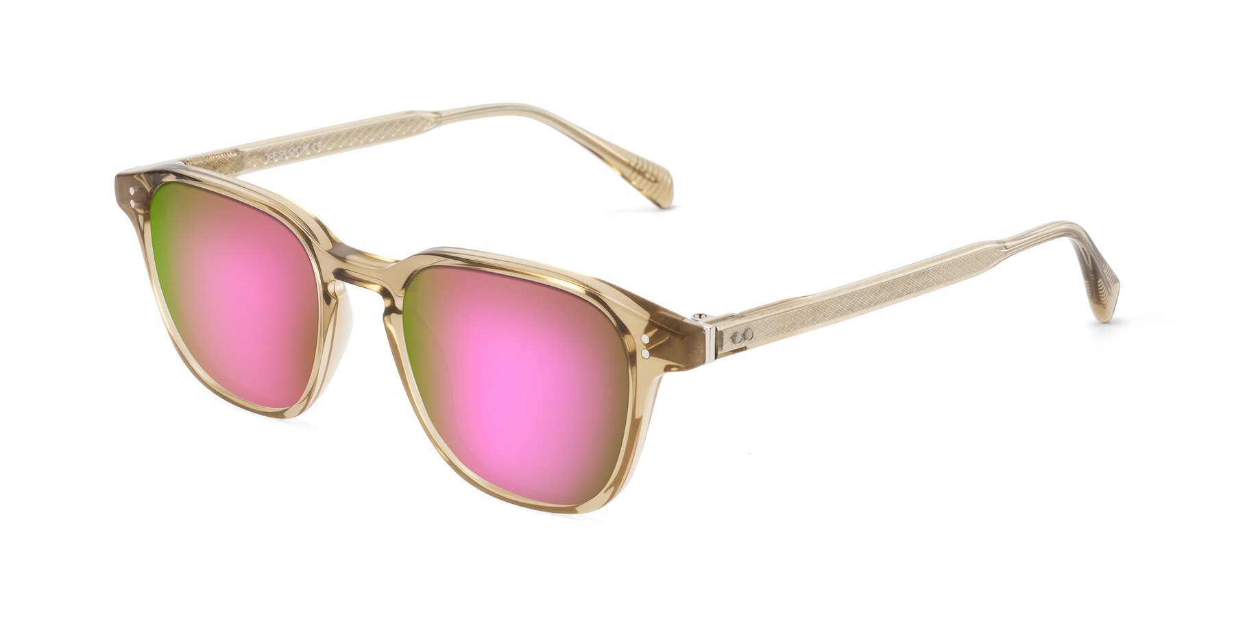 Angle of Huites in Champagne with Pink Mirrored Lenses