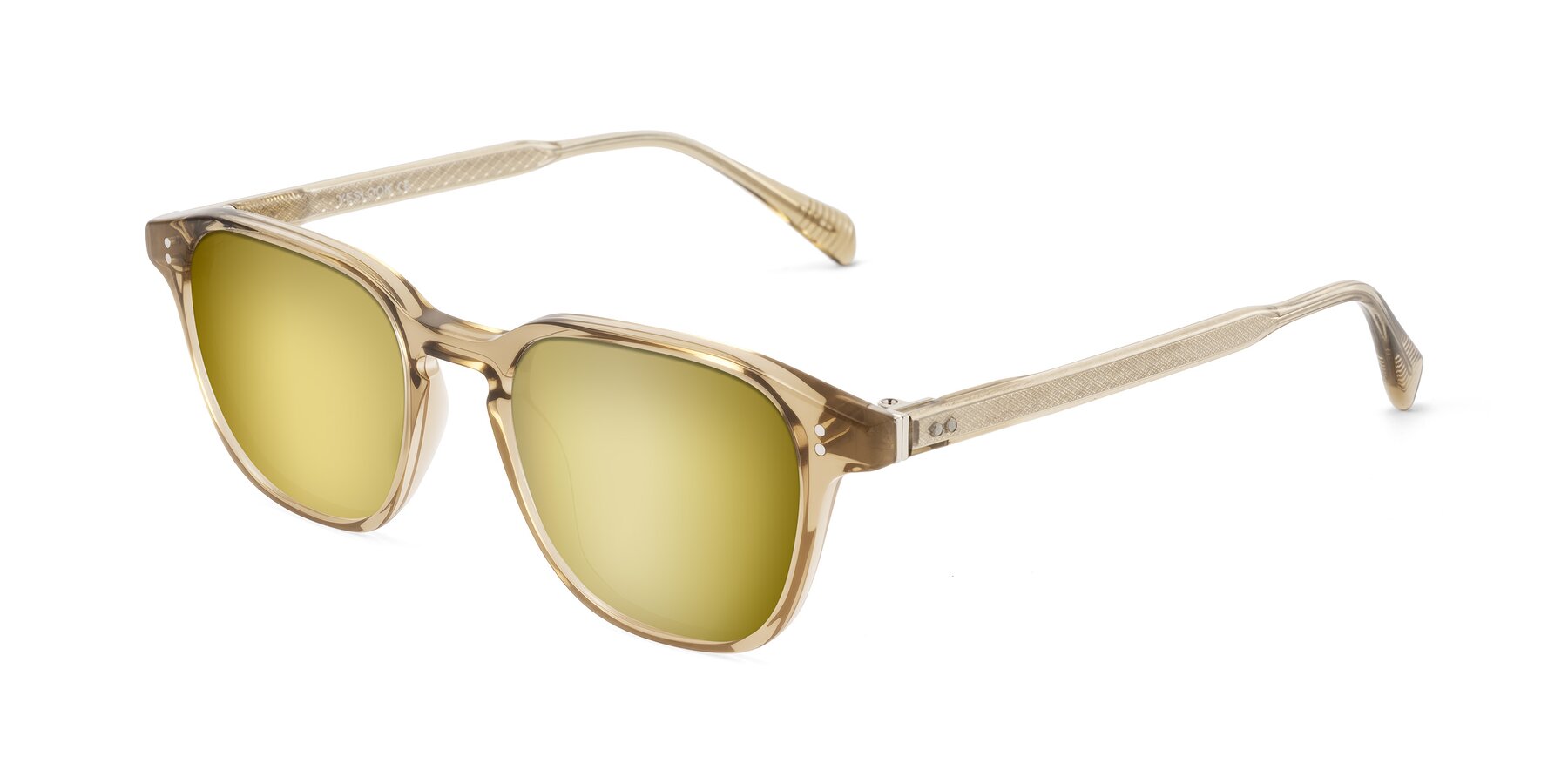 Angle of Huites in Champagne with Gold Mirrored Lenses