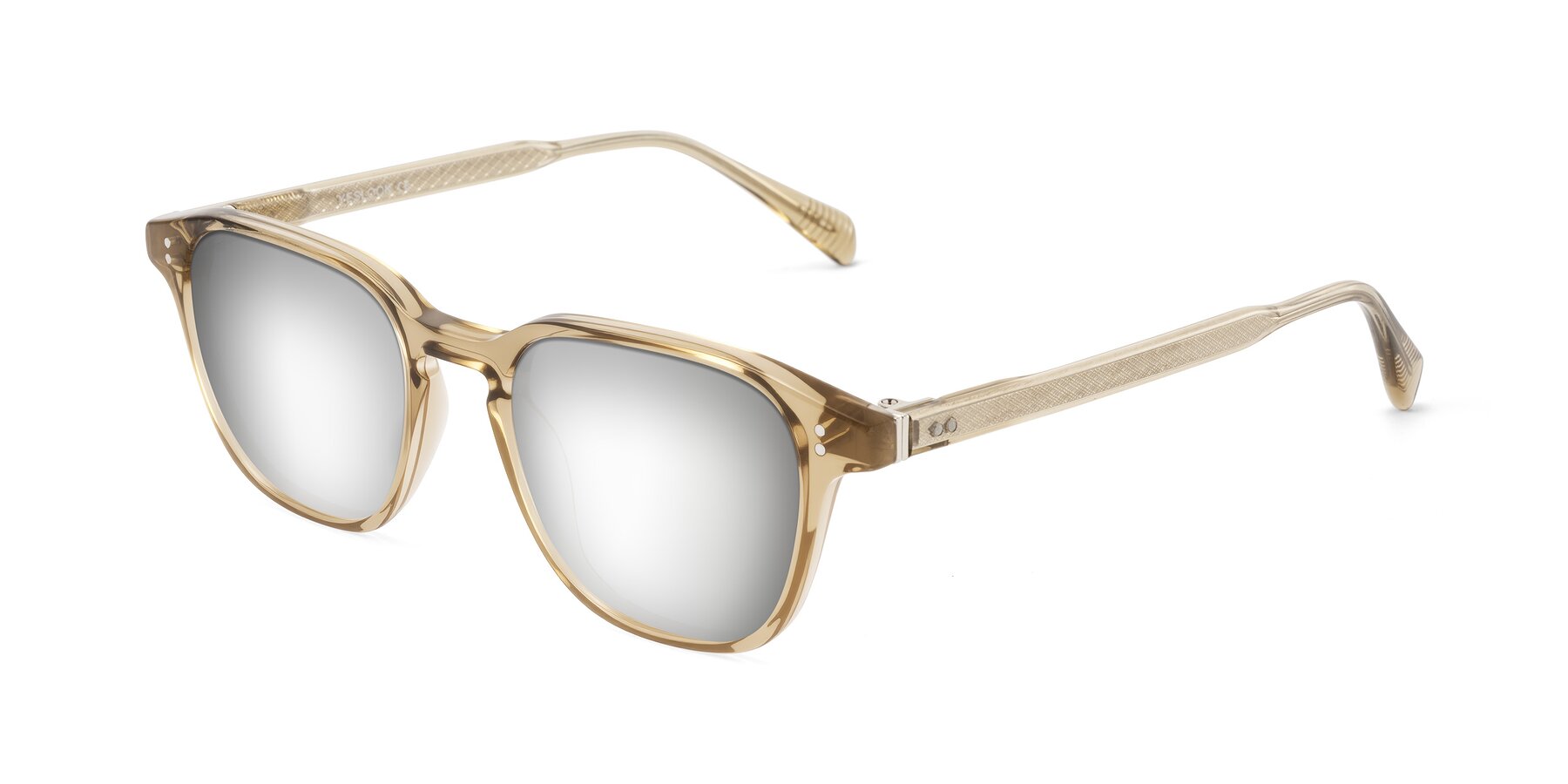 Angle of Huites in Champagne with Silver Mirrored Lenses