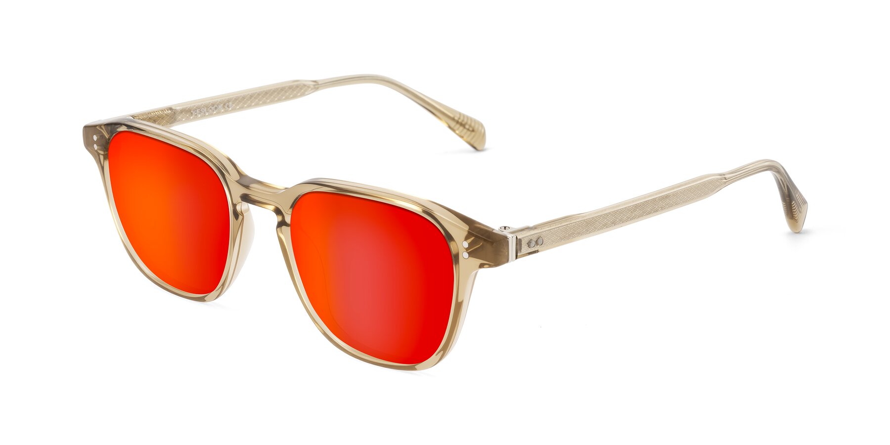 Angle of Huites in Champagne with Red Gold Mirrored Lenses