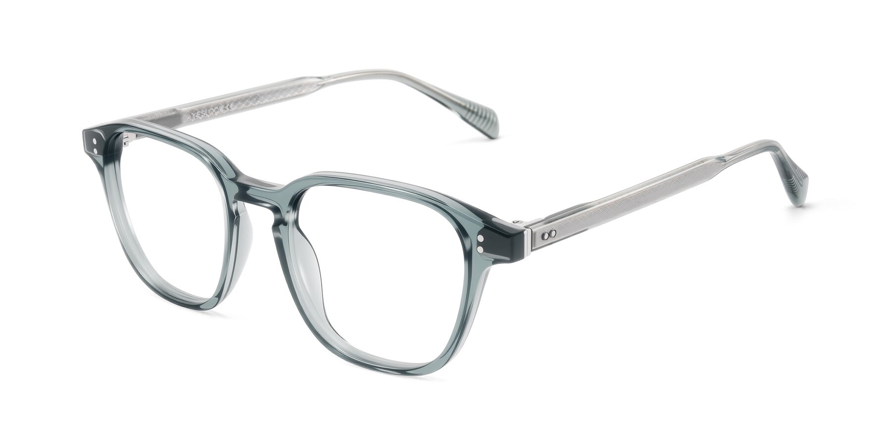 Angle of Huites in Grayish Blue with Clear Blue Light Blocking Lenses