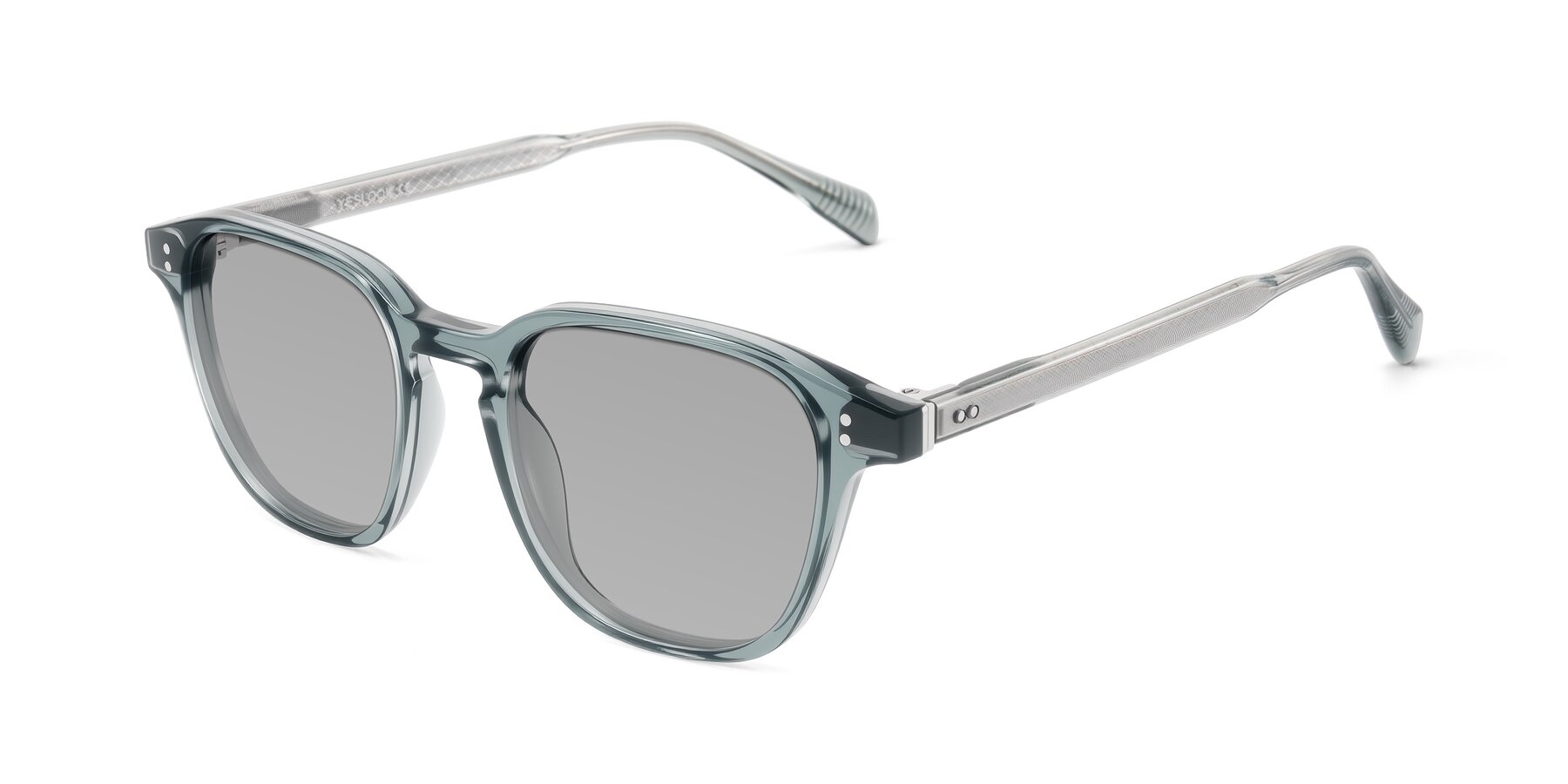 Angle of Huites in Grayish Blue with Light Gray Tinted Lenses