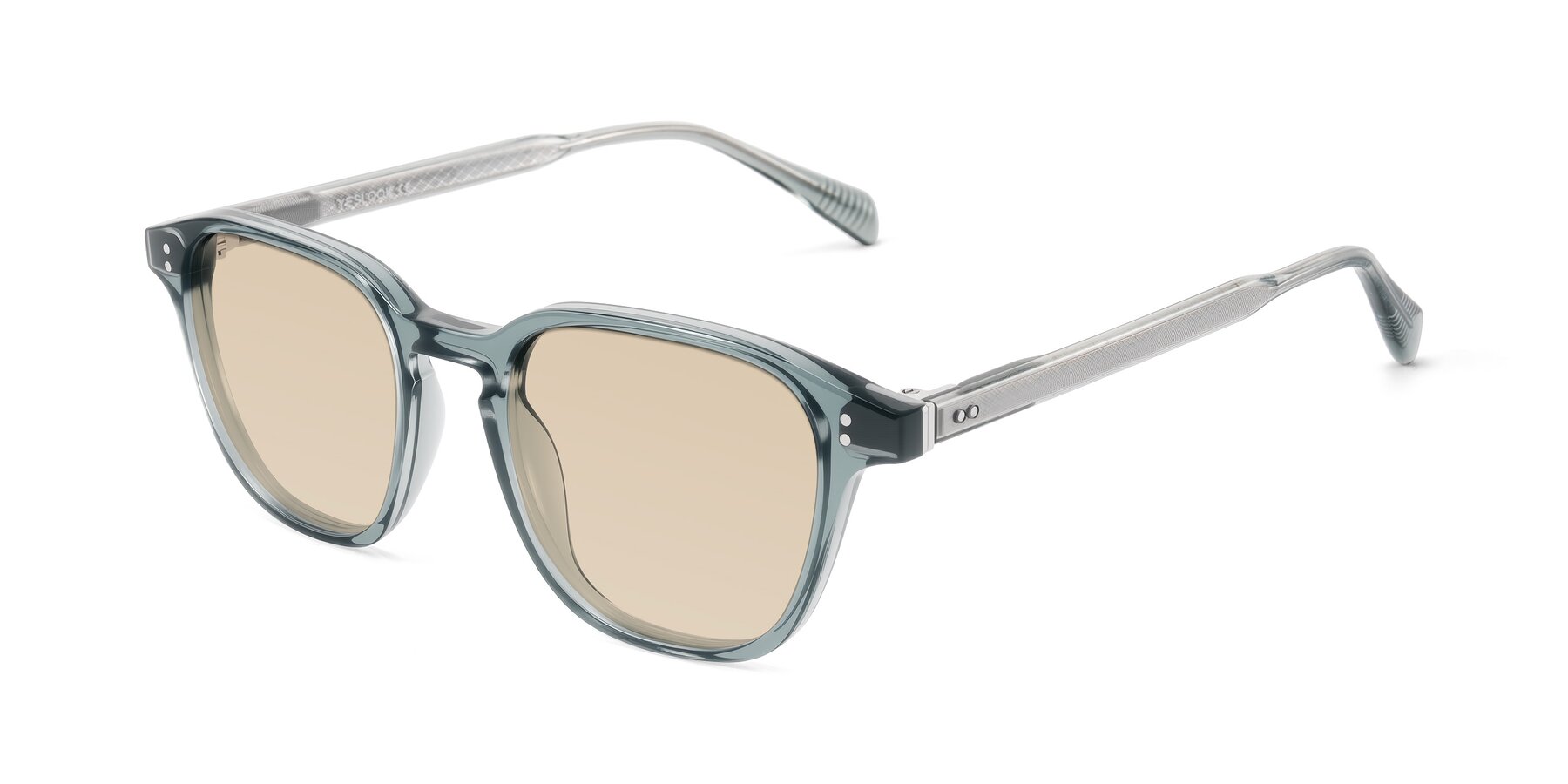 Angle of Huites in Grayish Blue with Light Brown Tinted Lenses