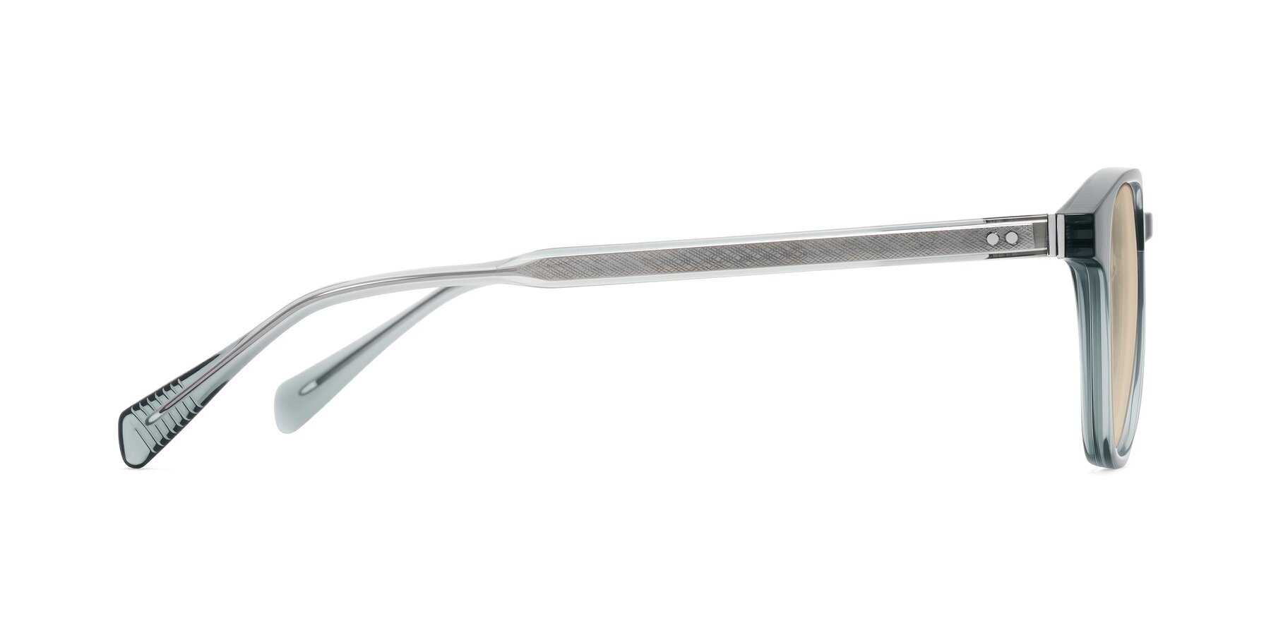 Side of Huites in Grayish Blue with Light Brown Tinted Lenses