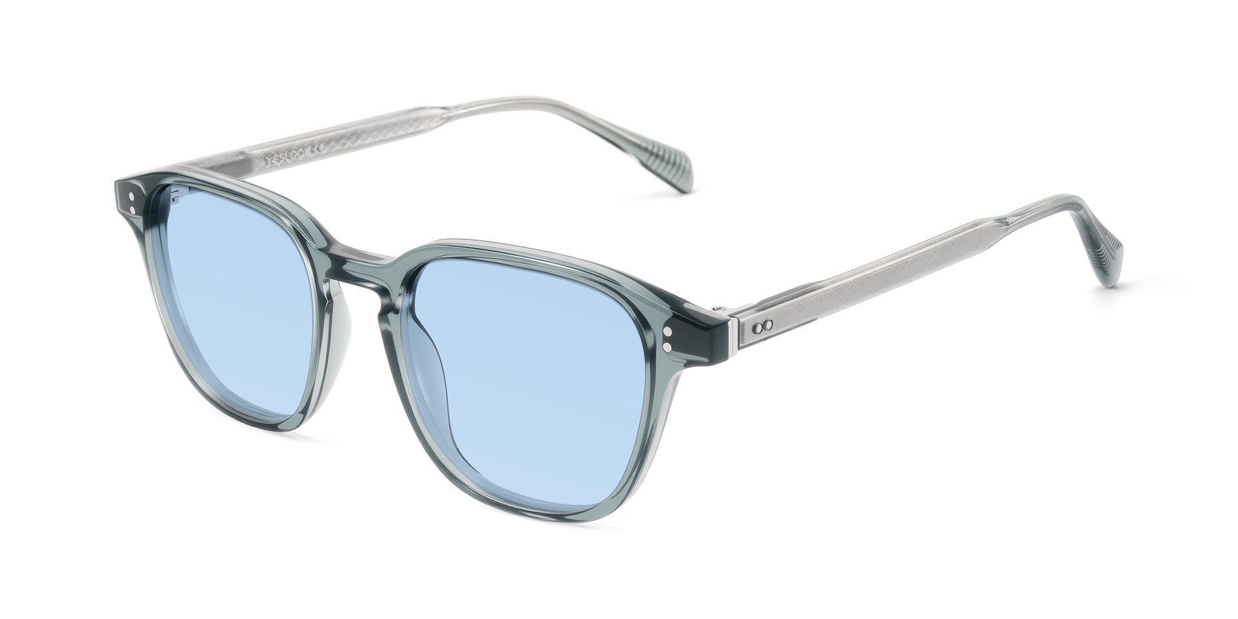 Angle of Huites in Grayish Blue with Light Blue Tinted Lenses