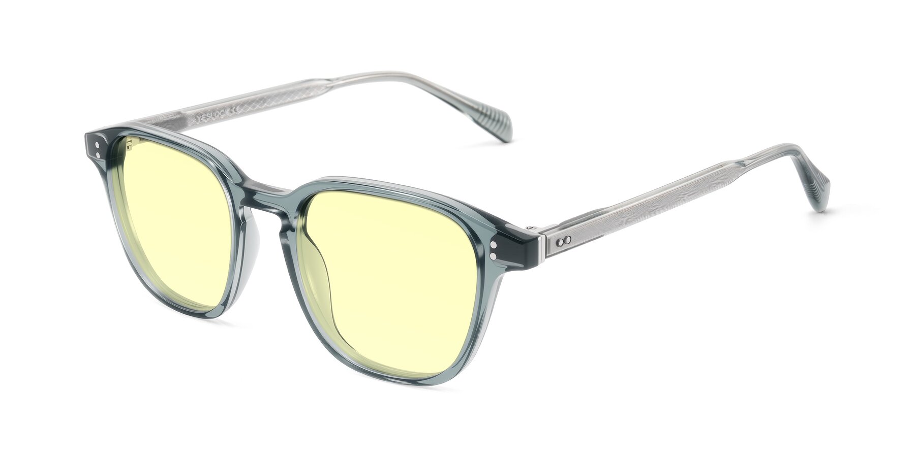 Angle of Huites in Grayish Blue with Light Yellow Tinted Lenses