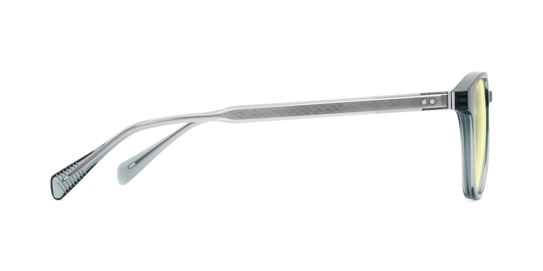 Side of Huites in Grayish Blue with Light Yellow Tinted Lenses