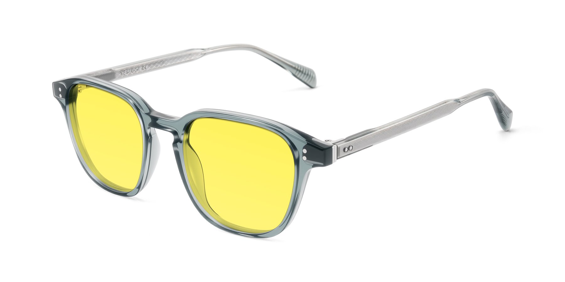 Angle of Huites in Grayish Blue with Medium Yellow Tinted Lenses