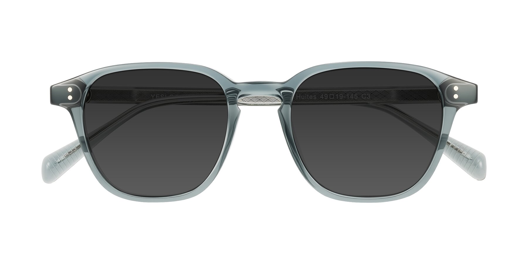 Folded Front of Huites in Grayish Blue with Gray Tinted Lenses
