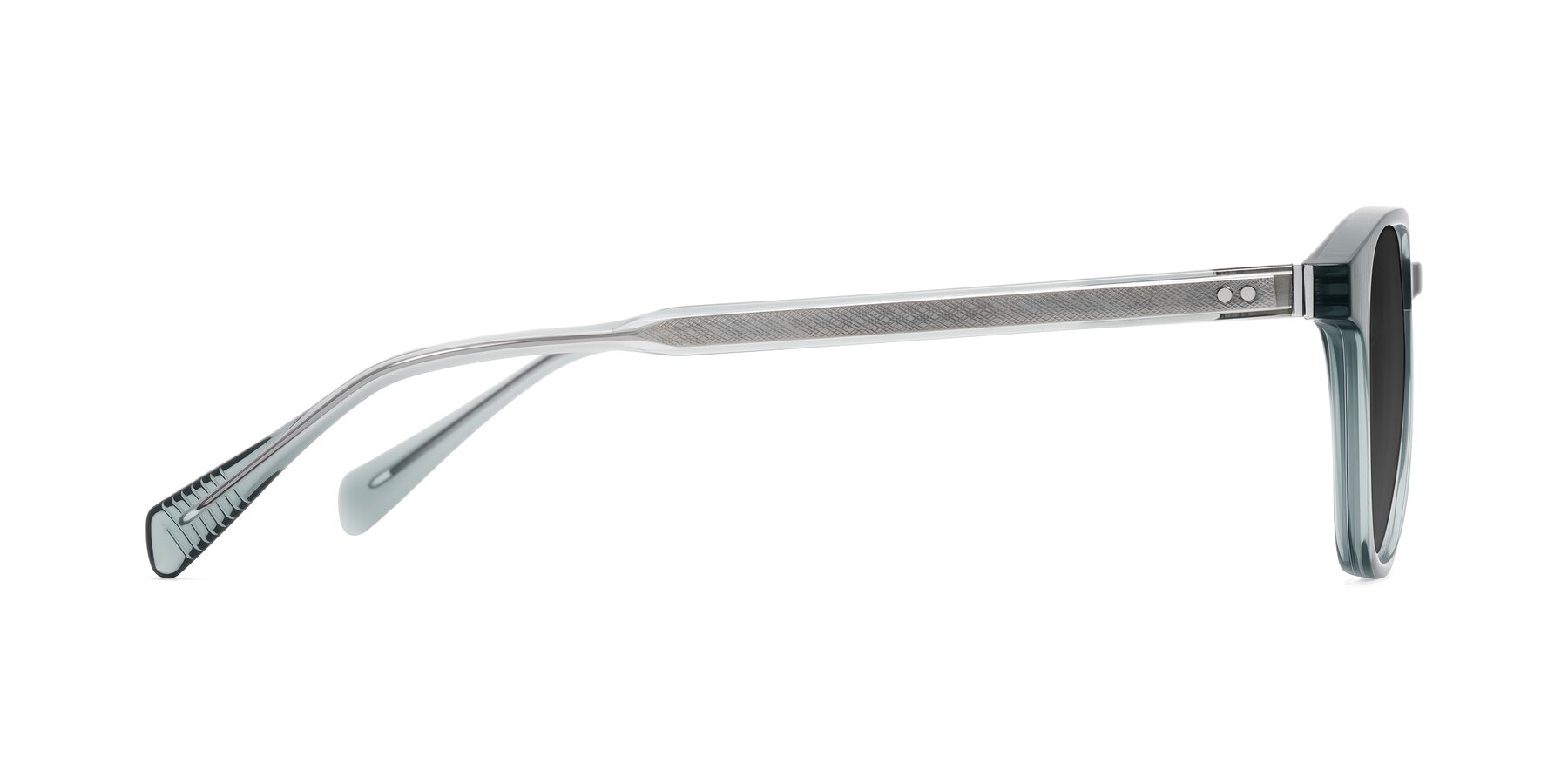 Side of Huites in Grayish Blue with Gray Tinted Lenses