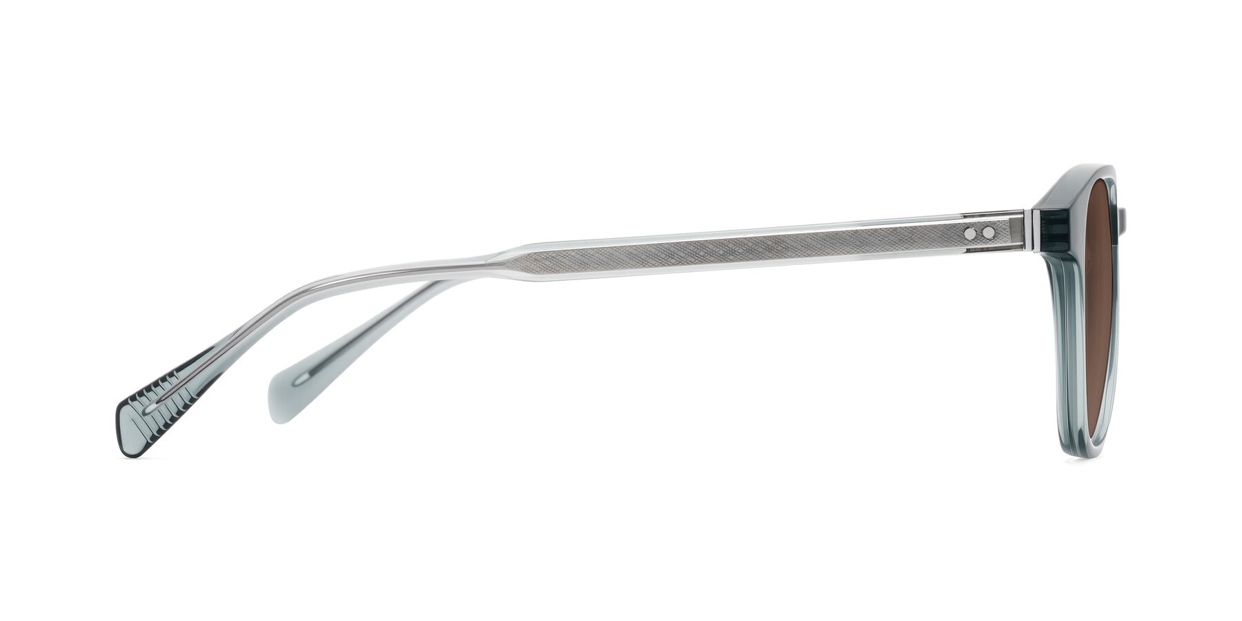 Side of Huites in Grayish Blue with Brown Tinted Lenses