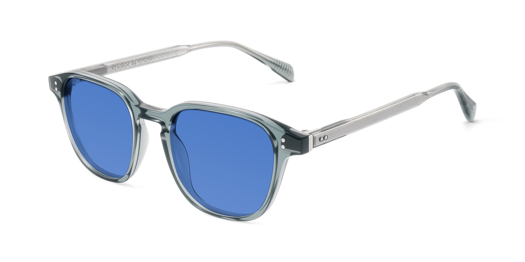 Angle of Huites in Grayish Blue with Blue Tinted Lenses