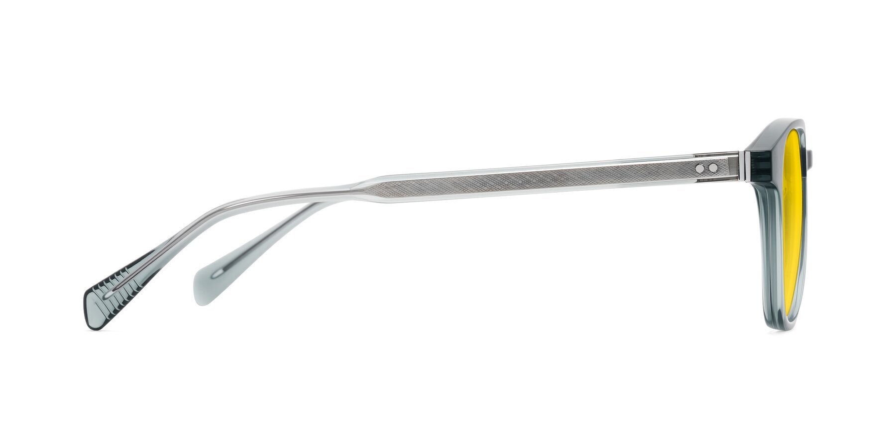 Side of Huites in Grayish Blue with Yellow Tinted Lenses