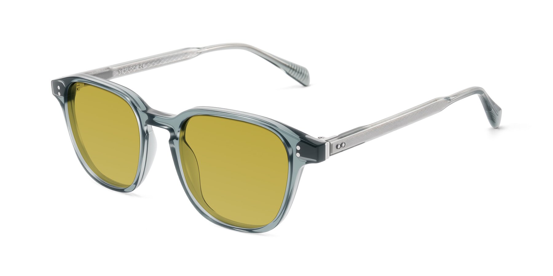 Angle of Huites in Grayish Blue with Champagne Tinted Lenses