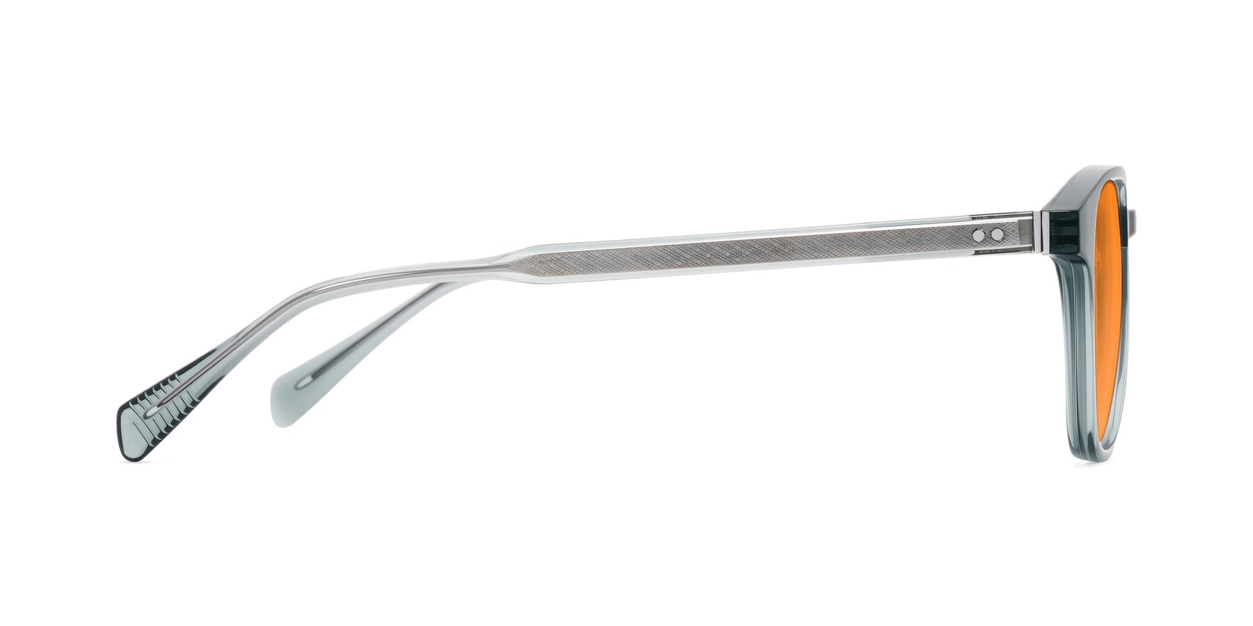 Side of Huites in Grayish Blue with Orange Tinted Lenses