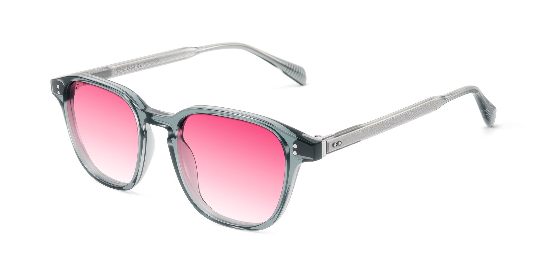 Angle of Huites in Grayish Blue with Pink Gradient Lenses