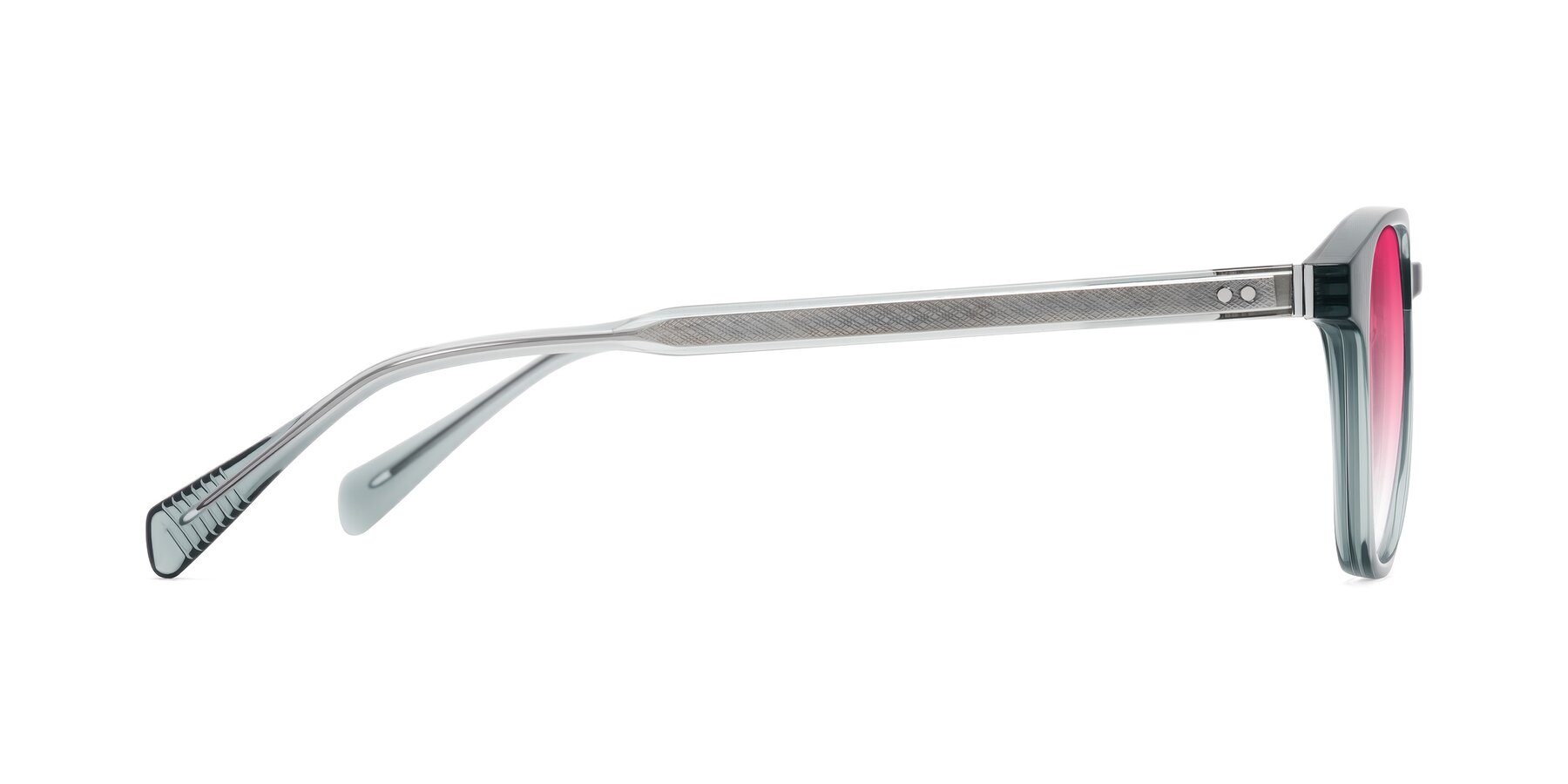 Side of Huites in Grayish Blue with Pink Gradient Lenses